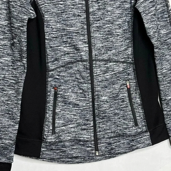 Tangerine Fleece Active Jacket Size Small Heather Gray/Black Full Zip Long Sleev - Picture 8 of 10